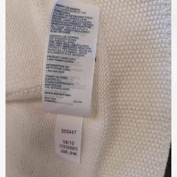 Tommy Hilfiger Wool Blend Knit Cream Cardigan Sweater Size 3T - Picture 5 of 8